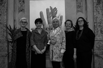 Maria Rösslhumer, Andrea Berzlanovich, Gertrude Brinek, Andrea Hoyer-Neuhold und Sandra Messner