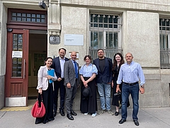 Ombudsman Christoph Luisser with a Polish delegation