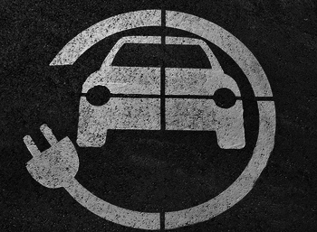Symbol eines Elektroautos