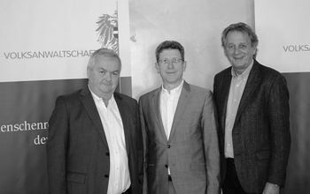 Volksanwalt Achitz mit den AK-Präsidenten Kalliauer (OÖ) und Zangerl (Tirol).