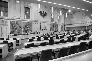 Sitzungssaal des Nationalrats in der Hofburg