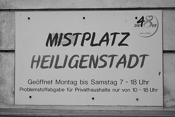 Schild von Mistplatz Heiligenstadt