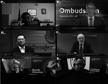 Bilder der Regionalpräsidenten der sechs Weltregionen des IOI