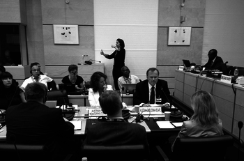 Volksanwalt Dr. Kräuter bei der Staatenprüfung in Genf (Foto: BIZEPS)